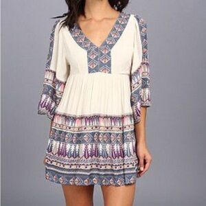 Free People Plunging Neck Tunic Dress